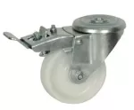Rueda de nylon para pin giratorio con freno 100 mm 300 kg 76387