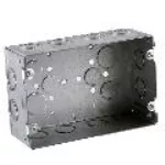 Caja EMT rectangular 2 modulos