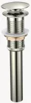 Desagüe para lavatorio 32 mm (1-1/4") push tipo hongo sin rebalse niquel cepillado Prime