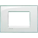 Placa 3 modulos rectangular aquamarine LivingLight Bticino SLNA4803KA