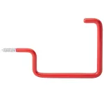 Gancho con tornillo de almacenamiento grande recubierto de vinil rojo National Hardware N188-005 (sust. N271-013)