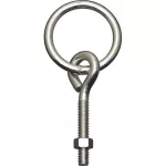 Anillo con tornillo tuerca y arandela 3/8" x 3-3/4" galvanizado HN062+B1774 National Hardware N220-624