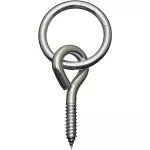 Anillo con tornillo 3/8" x 3-1/2" galvanizado National Hardware N220-657
