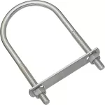 Gancho U con placa 5/16" x 2-1/2" x 5" galvanizado National Hardware N222-562