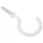 Tornillo ojo abierto 1-1/2" recubrimiento vinilico blanco National Hardware N248-450 (2 por paquete)