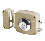 Llavin doble paso de sobreponer beige izquierdo Kwikset 91910-107