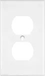 Placa para tomacorriente doble UL plastica blanca Költz LD-7201