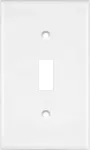 Placa para interruptor sencillo tipo palanca UL plastica blanca Költz LD-7001