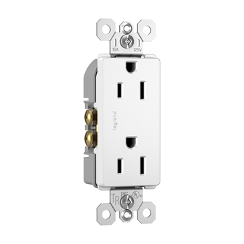 Tomacorriente doble 15A 125V TR blanco Radiant Legrand 885TRW ...