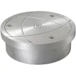 Tapa de registro de aluminio empotrado para tubo 100 mm (4") satinado Carmiol CI 302-100-E-A-S