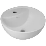 Lavatorio de sobreponer redondo 420 mm sin rebosadero blanco Berlioz Franz Viegener E247-BL