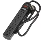 Regleta 6 tomas conector curvo 15A 110V negro Eagle 1135-BK