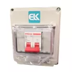 Breaker 2 polos 40A con caja para intemperie pequeña de parche