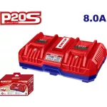 Cargador de baterias P20S 2 puertos 20V 8A (4A+4A) para inalambricos Emtop ULFCR2082