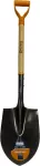 Pala redonda pro mango corto de madera puño D plastico Prime