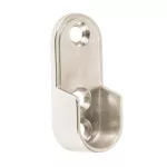 Soporte lateral para tubo closet ovalado 15 mm (19/32”) niquel Hermex BTO-5 / 48978 