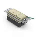 Interruptor triple 15A 220V marfil Decor Eagle UL3283-V