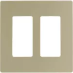 Placa doble con tornillo oculto marfil Decor Eagle UL2152VST