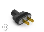 Enchufe plano 15A 110V negro Eagle 1140-BK