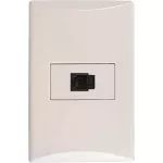 Conector para telefono RJ11 marfil Plata Eagle 1008-V