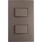 Interruptor doble 16A 110V negro T&J Eagle 8004S-BK