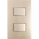 Interruptor doble 16A 110V champagne T&J Eagle 8004S-CH