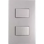 Interruptor doble 16A 110V plata T&J Eagle 8004S-PL