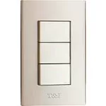 Interruptor triple 16A 110V champagne T&J Eagle 8005S-CH
