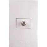 Conector para TV coaxial blanco T&J Eagle 8007-W