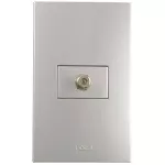 Conector para TV coaxial plata T&J Eagle 8007-PL