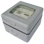 Caja para intemperie IP55 con dos tomas T&J Eagle P1211