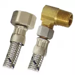 Tubo de abasto para lavaplatos 1/2" FIP x codo 3/8" MIP 150 cm Coflex AV-A150