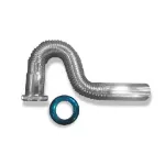 Sifon para fregadero flexible 38 mm (1-1/2") metalico de pared FST-011121