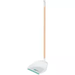 Pala para basura plastica con cabo de madera Klintek RECO-11B / 57024