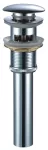 Desagüe para lavatorio 32 mm (1-1/4") push tipo hongo con rebalse cromo Prime