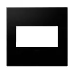 Placa 2 modulos 2 espacios rectangular grafito Adorne Legrand AWP2GGR4