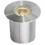 Lampara empotrada en piso redonda LED 2W 100-240V 3000K IP65 satinado Barati Tecnolite HLED-645/2W/S