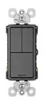 Interruptor triple (2 sencillos + 1 3 vias) 15A 120V cafe Radiant Legrand RCD113