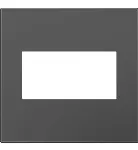 Placa 2 modulos 2 espacios magnesio Adorne Legrand AWP2GMG4