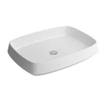 Lavatorio de sobreponer rectangular 495 x 670 mm sin rebosadero blanco Deca L.310.17