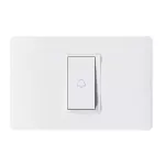 Pulsador para timbre 10A 120V con luz piloto blanco Luzica Bticino PU1102L