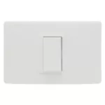 Interruptor 3 vias 15A 120V con luz piloto blanco Luzica Bticino PU5101L