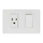 Interruptor 15A con tomacorriente 2P blanco Luzica Bticino PU5231
