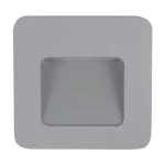 Lampara empotrada en pared cuadrada LED 2W 100-127V 3000K gris Bharani Tecnolite HLED-907/30/G