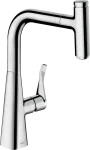 Griferia para fregadero monomando alto 240 extraible cromo Metris Select Hansgrohe 14857000