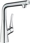 Griferia para fregadero monomando alto 320 cromo Metris Select Hansgrohe 14883000