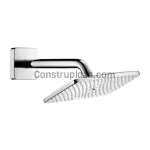 Cabeza de ducha cuadrada 240 1jet con brazo de pared cromo Raindance E Hansgrohe 27370000