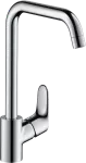 Griferia para fregadero monomando alto 260 giratorio cromo Focus Hansgrohe 31820000