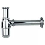Sifon para lavatorio 32 mm (1-1/4") metalico tipo botella 225 mm de pared Hansgrohe 52053000