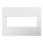 Placa 3 modulos 3 espacios blanco brillante Adorne Legrand AWP3GWH4